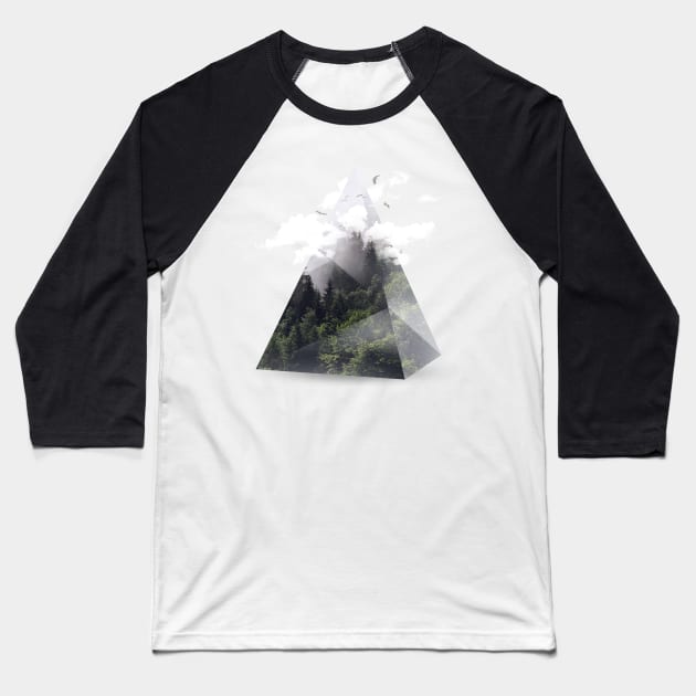 Forest Triangle Baseball T-Shirt by astronaut